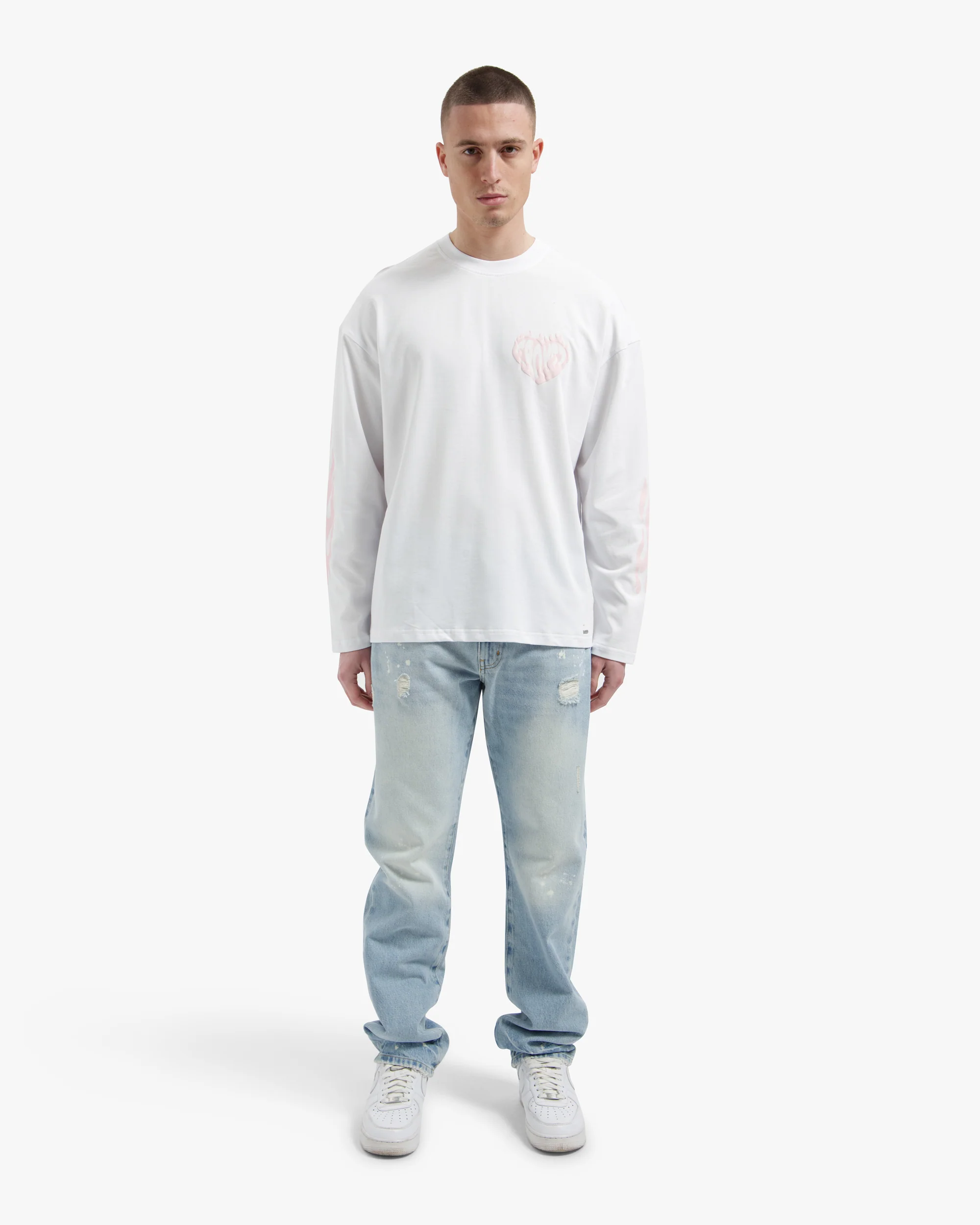 Croyez Straight Leg Washed Denim | Light Blue - Image 5