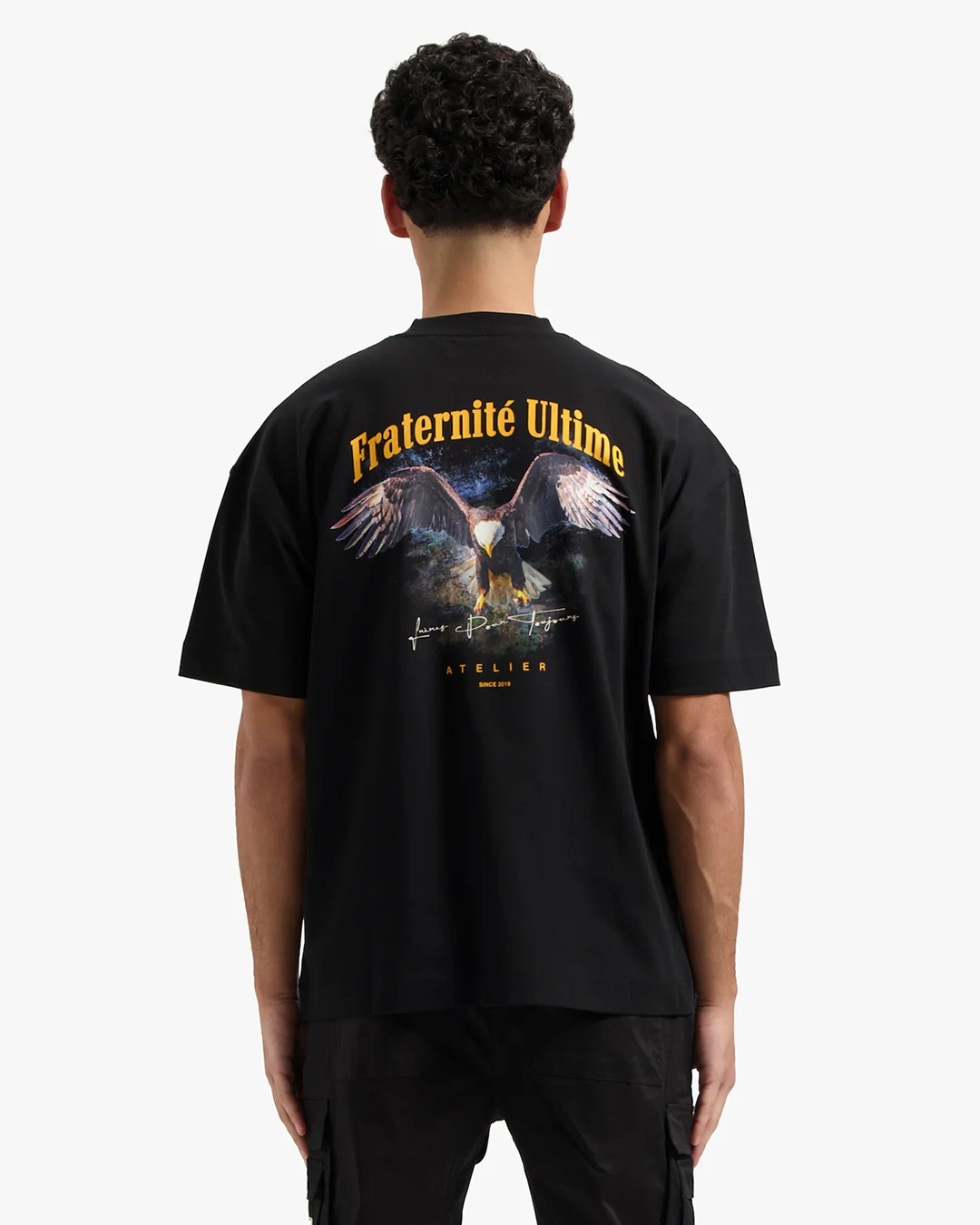 CROYEZ VINTAGE EAGLE T-SHIRT | BLACK/YELLOW - Image 3