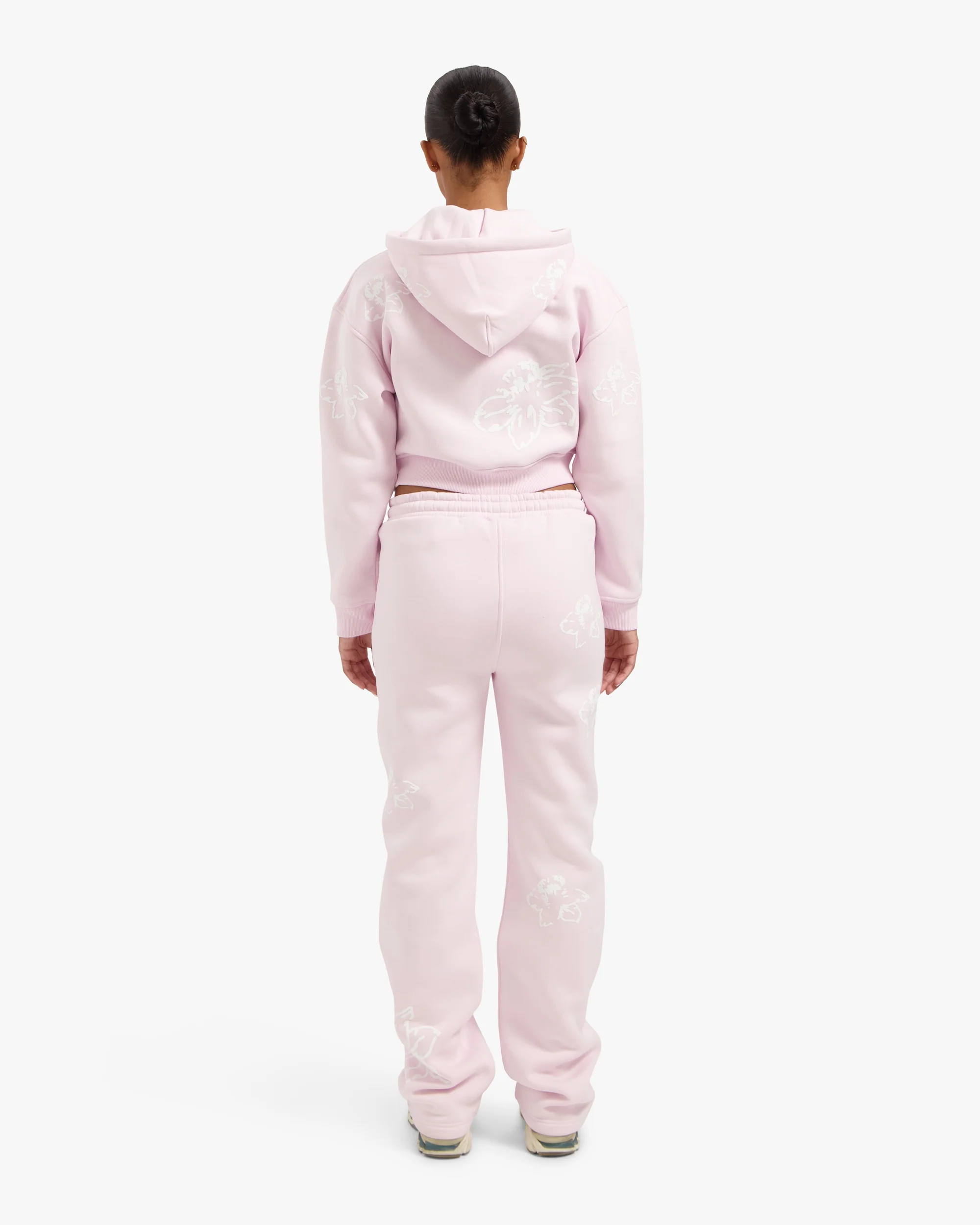 CROYEZ WOMEN FLOWER ZIP HOODIE | PINK - Image 6