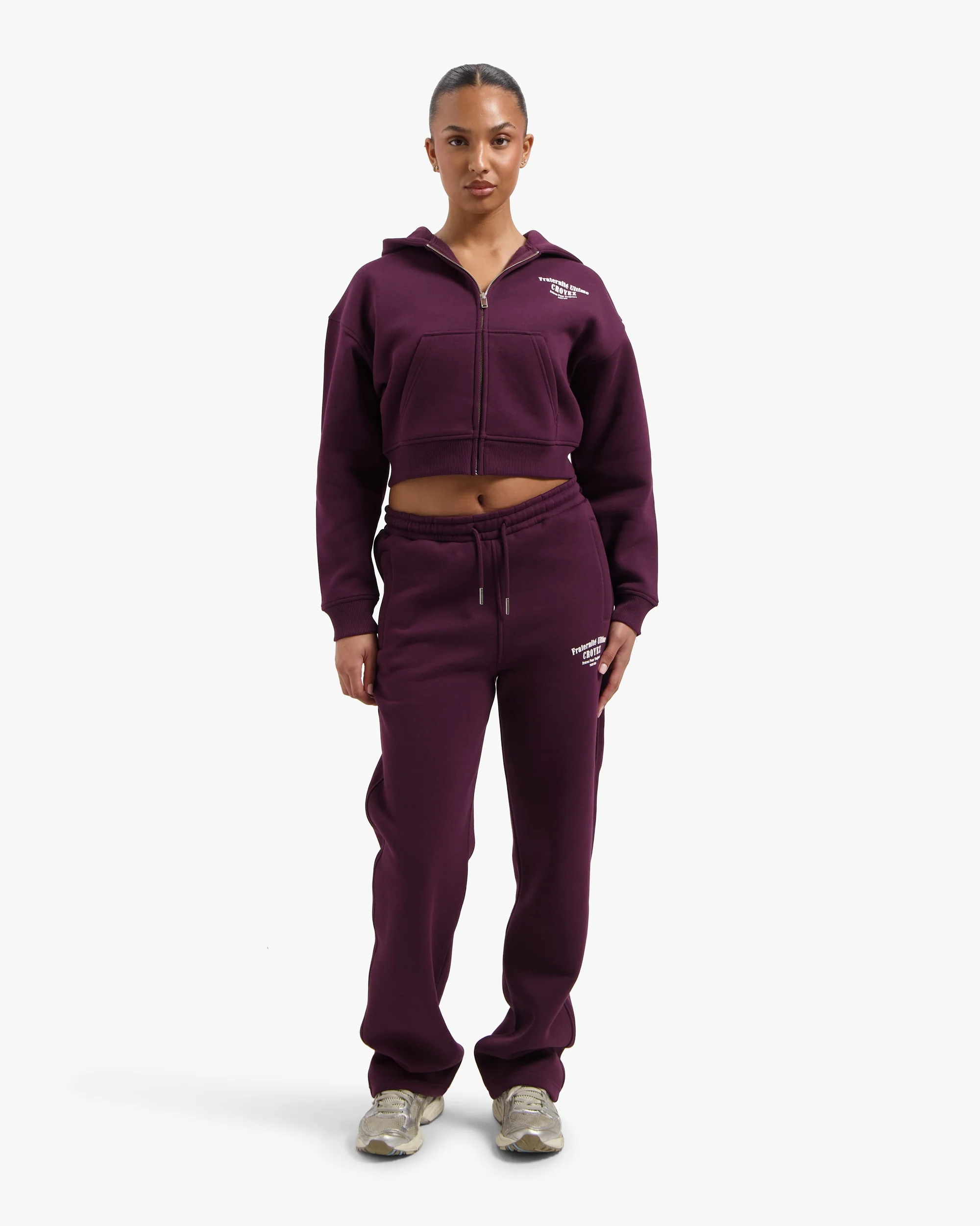 Croyez Women Fraternité Tracksuit | Burgundy - Image 3