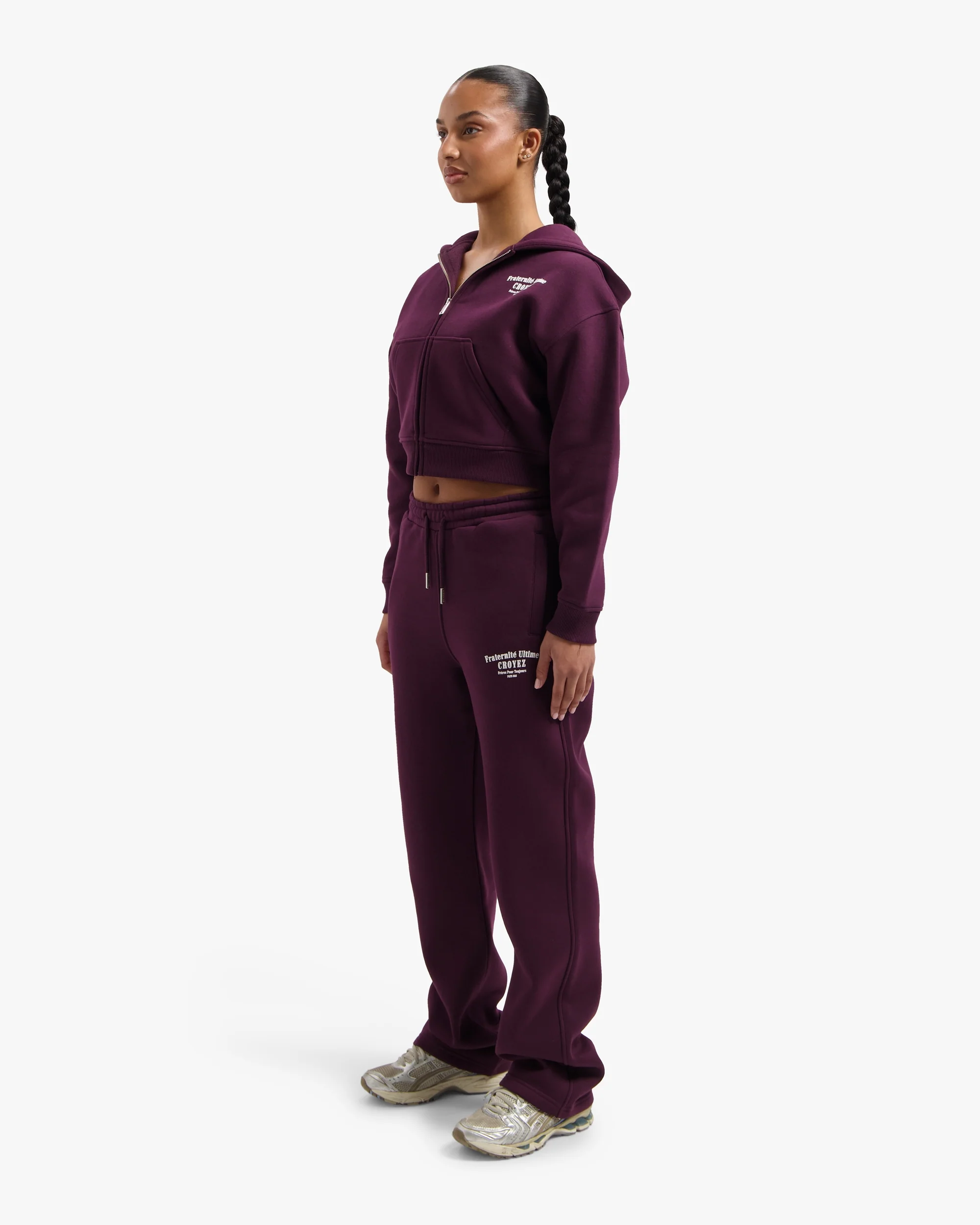 Croyez Women Fraternité Tracksuit | Burgundy - Image 7