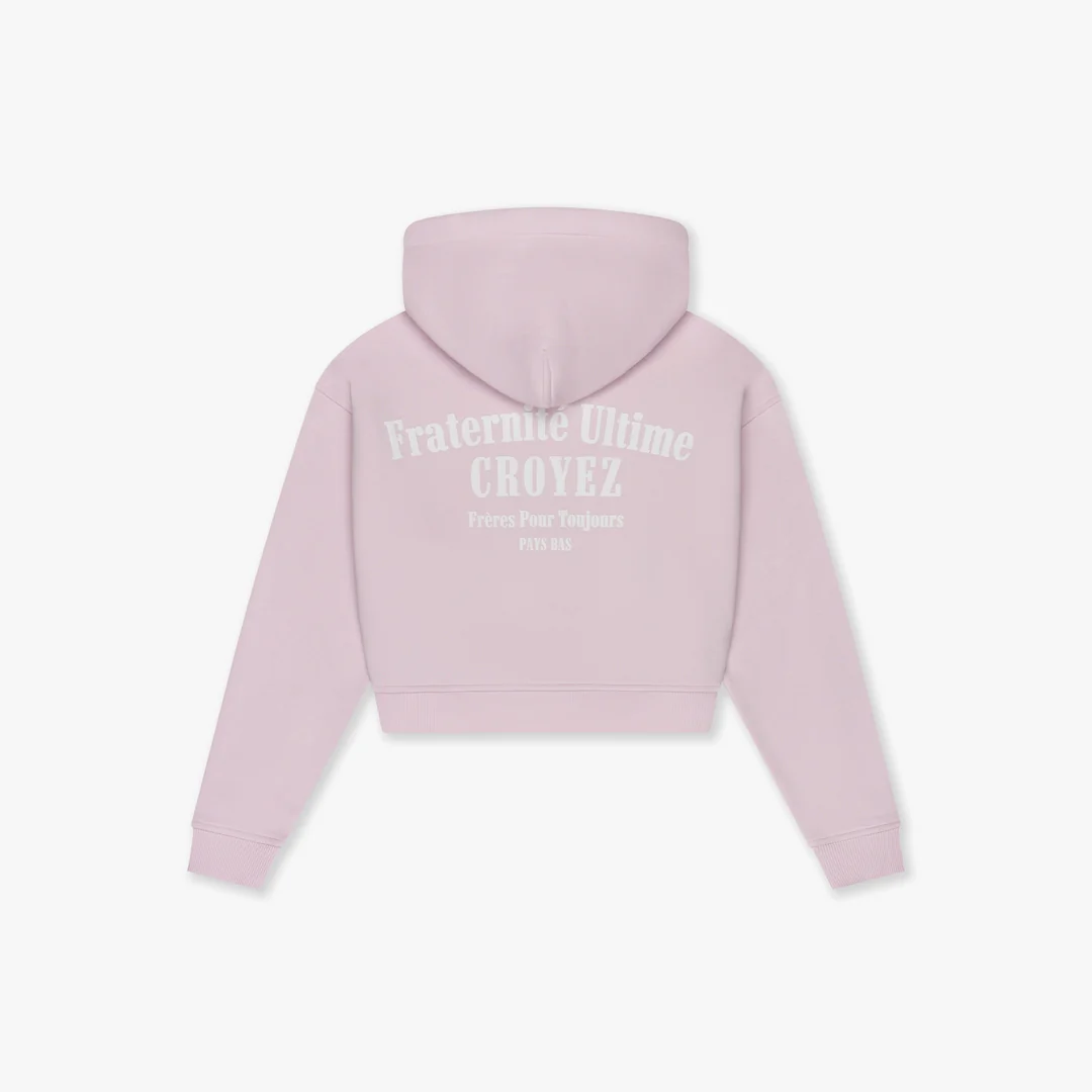 CROYEZ WOMEN FRATERNITÉ ZIP HOODIE | PINK - Image 2