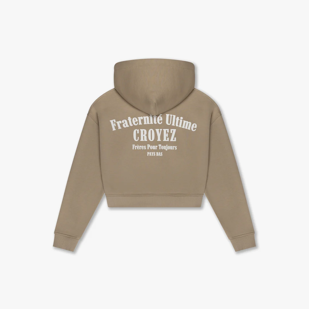 CROYEZ WOMEN FRATERNITÉ ZIP HOODIE | SAND - Image 2
